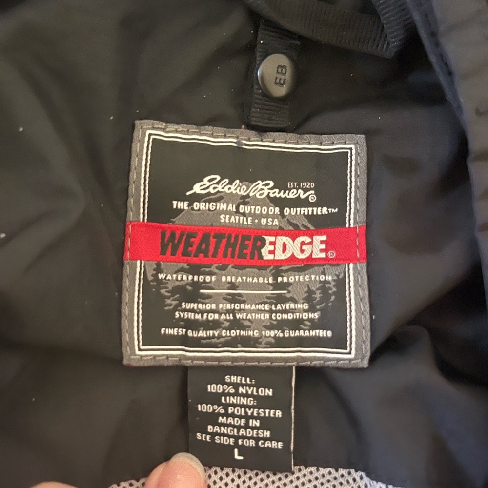 Eddie Bauer WeatherEdge Black Jacket